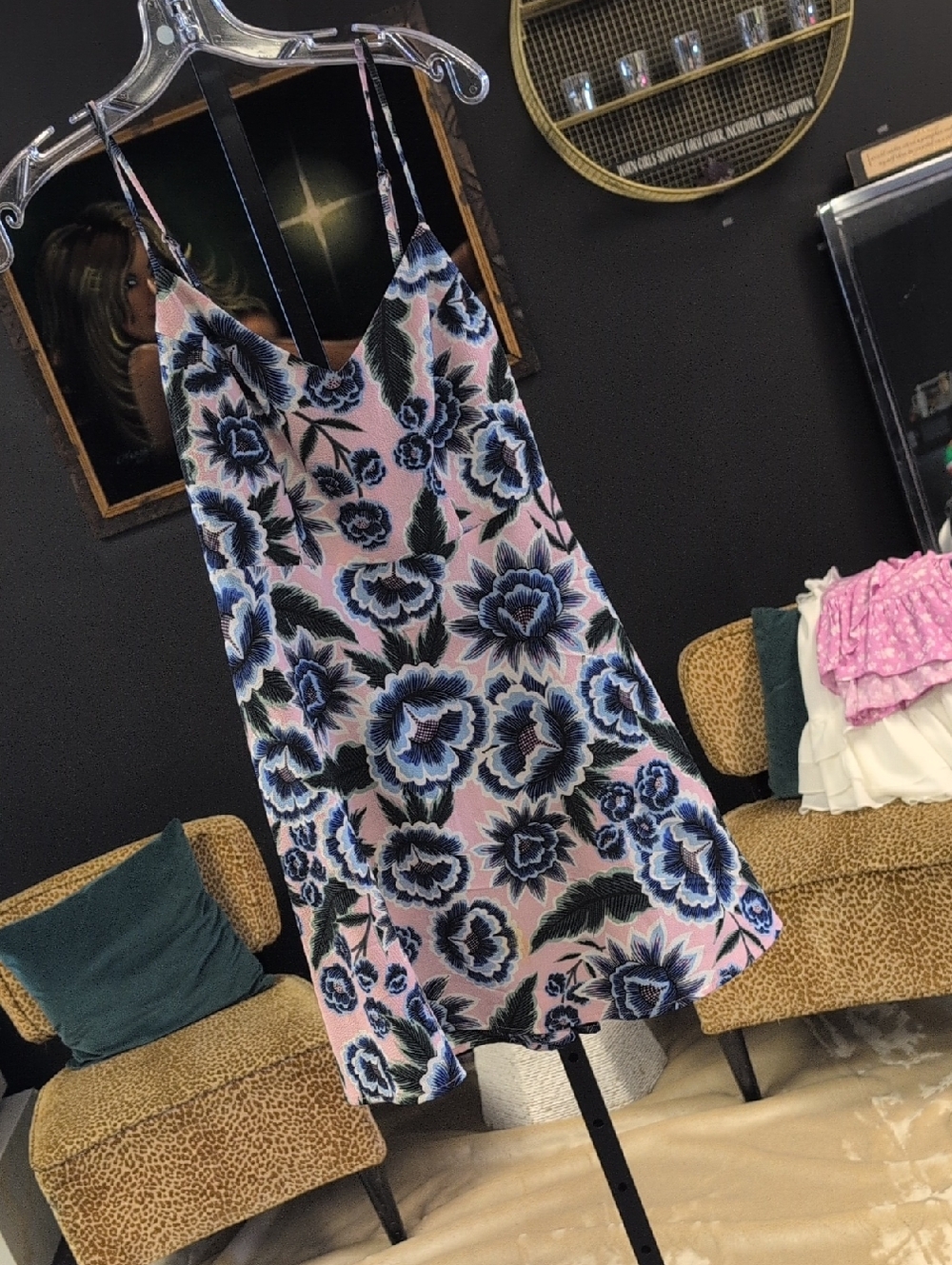 Show Me Your MuMu Pink and Blue Floral Slip